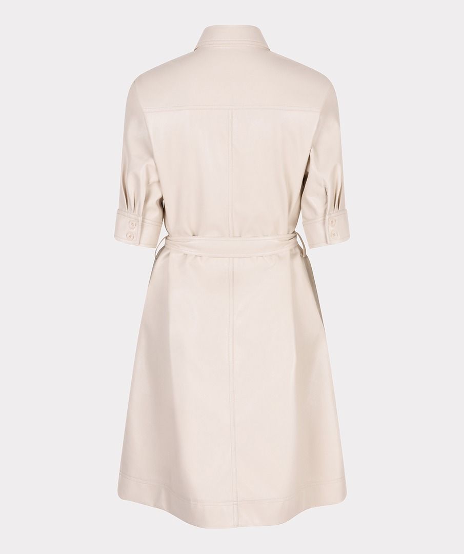 Esqualo Vegan Leather Belted Mini Dress