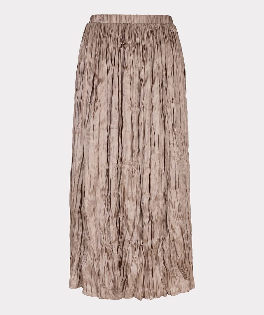 Esqualo Taupe Plisse Changeant Skirt