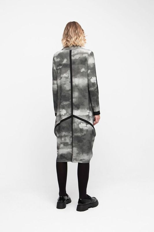 Ozai N Ku Grey Blurred Finestra Dress