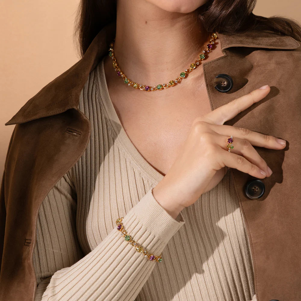 Caroline Svedbom Fay Bracelet Gold Autumn Bloom Combo