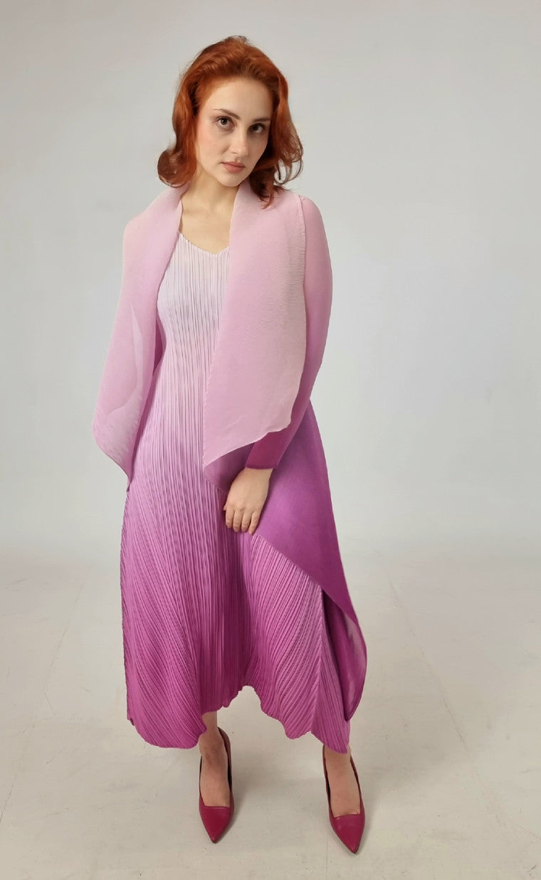 Alquema Long Estrella Dress And Collare Coat - Smokey Rose
