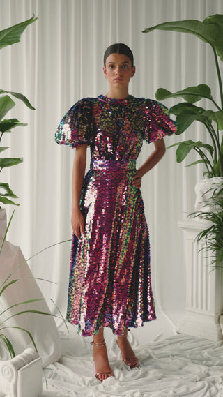 Celia B Prism Sequin Searph Dress