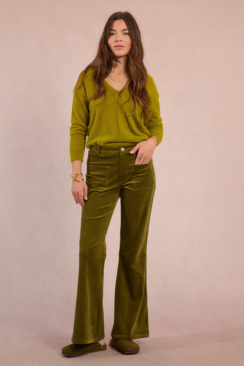Molly Bracken Flared Corduroy Pants