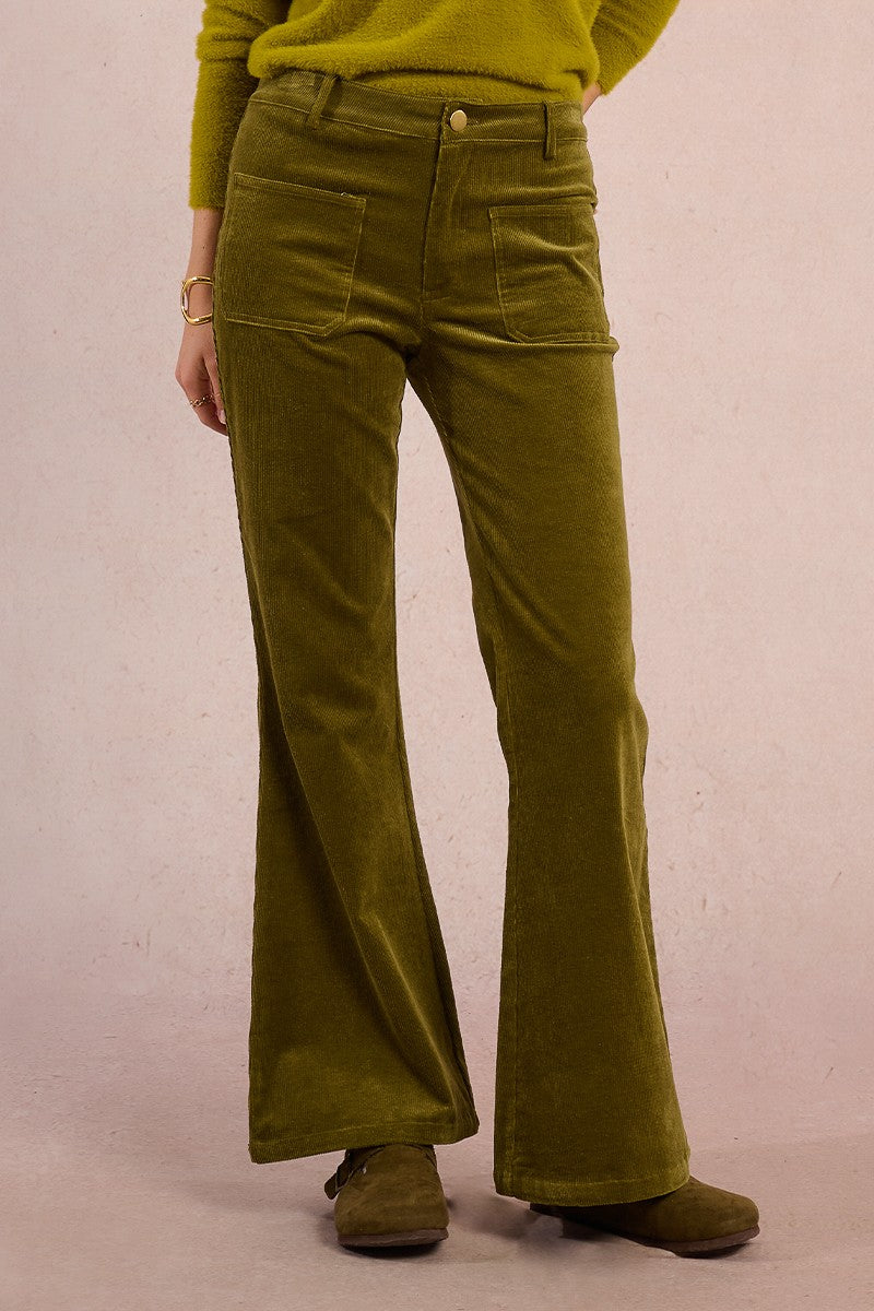 Molly Bracken Flared Corduroy Pants