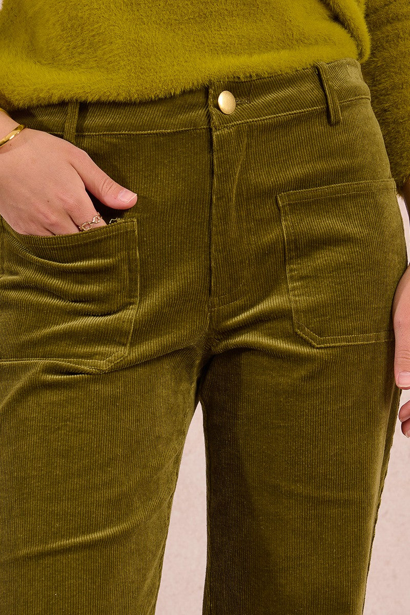Molly Bracken Flared Corduroy Pants