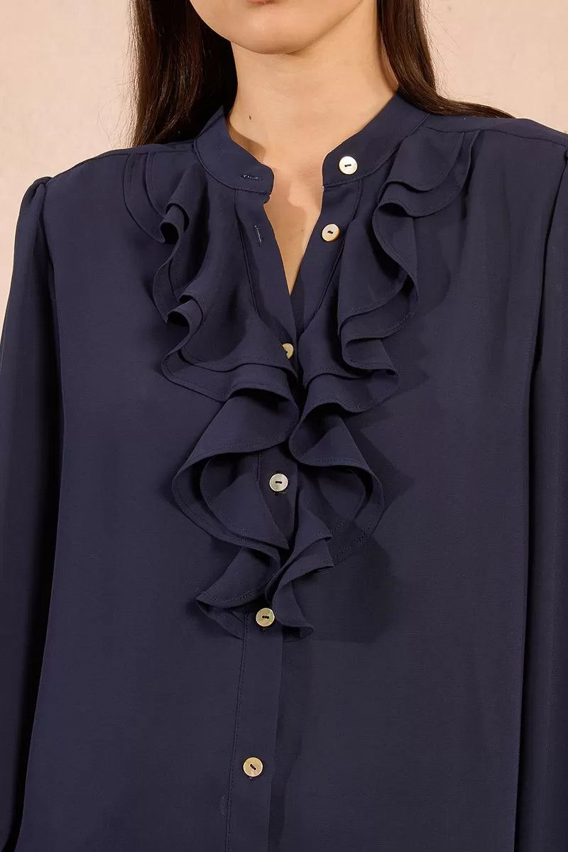 Molly Bracken Flowing Shirt WIth Jabot Collar