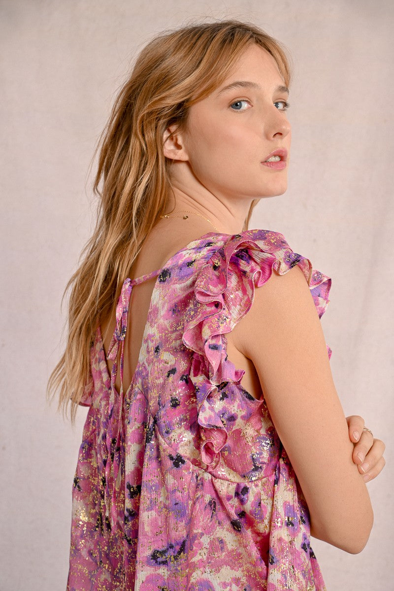 Molly Bracken Pink Celeste Ladies Woven Top