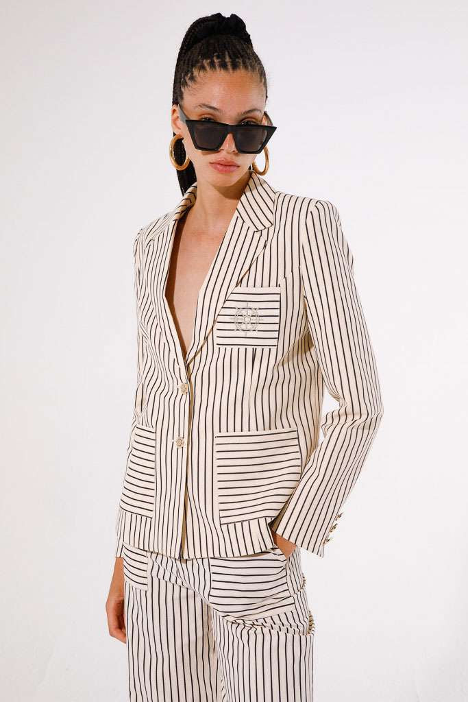 GoaGoa Cotton Posit Striped Blazer