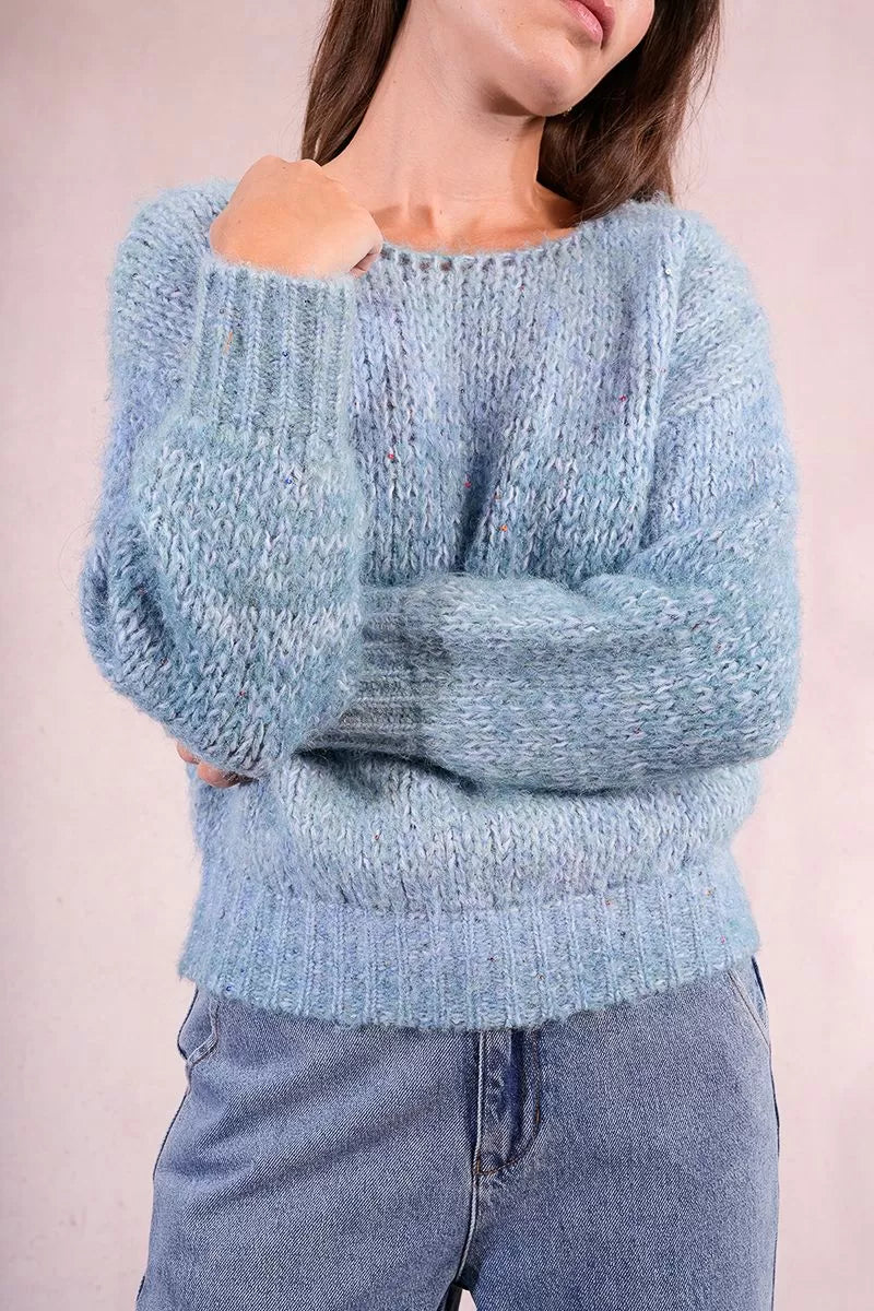 Molly Bracken Blue Gradient Knitted Sweater