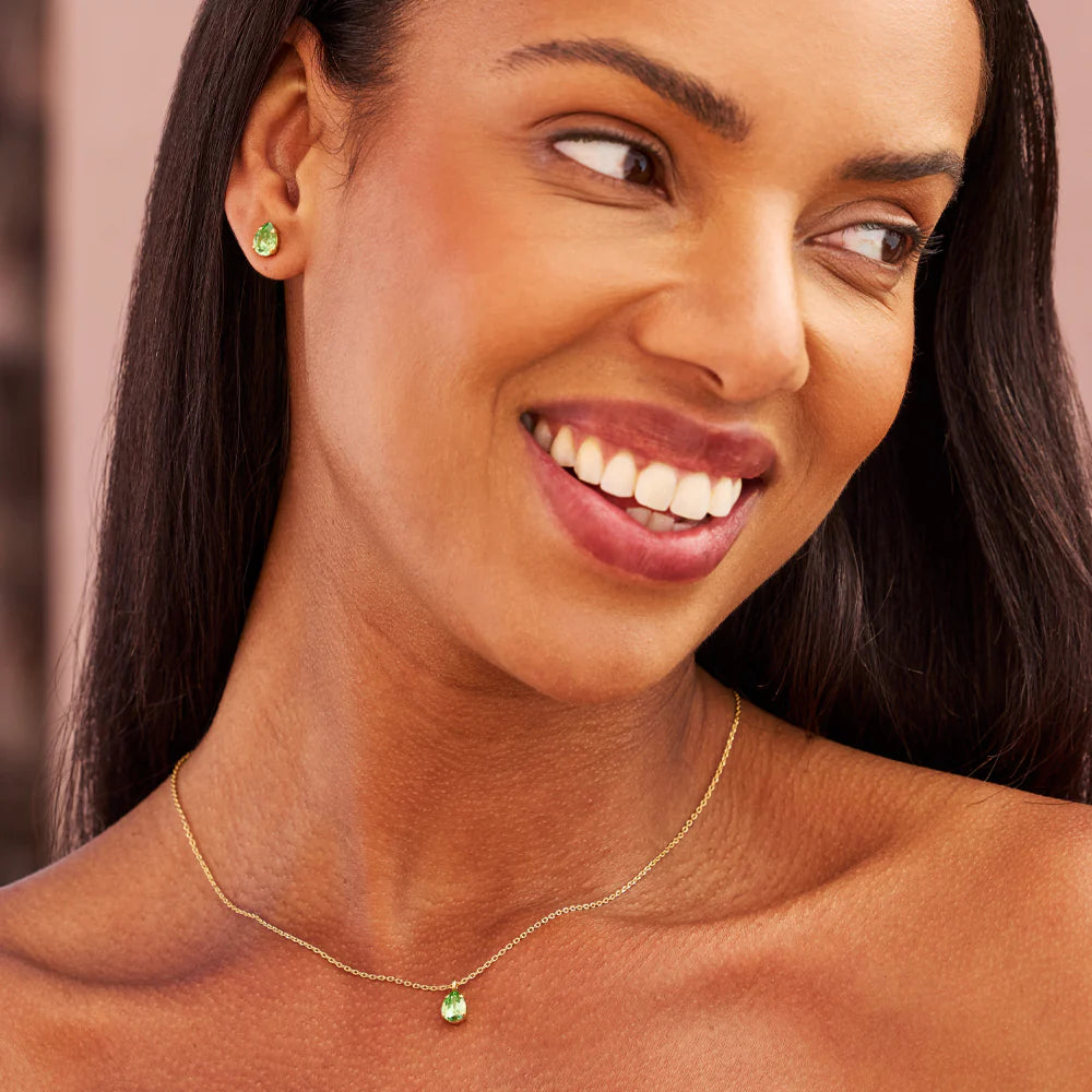 Caroline Svedbom Amelia Stud Peridot Gold