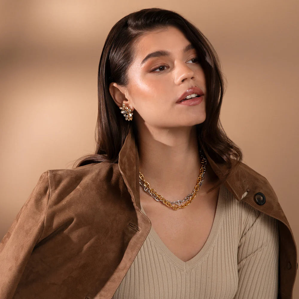 Caroline Svedbom Havanna Earrings - Silvershade Combo