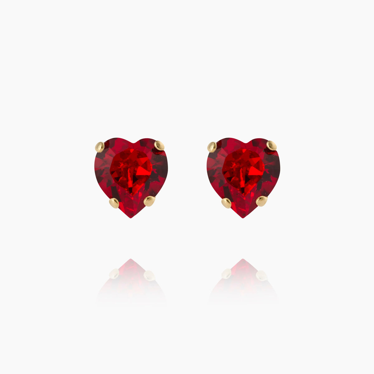 Caroline Svedbom Heart Earrings Light Siam Gold