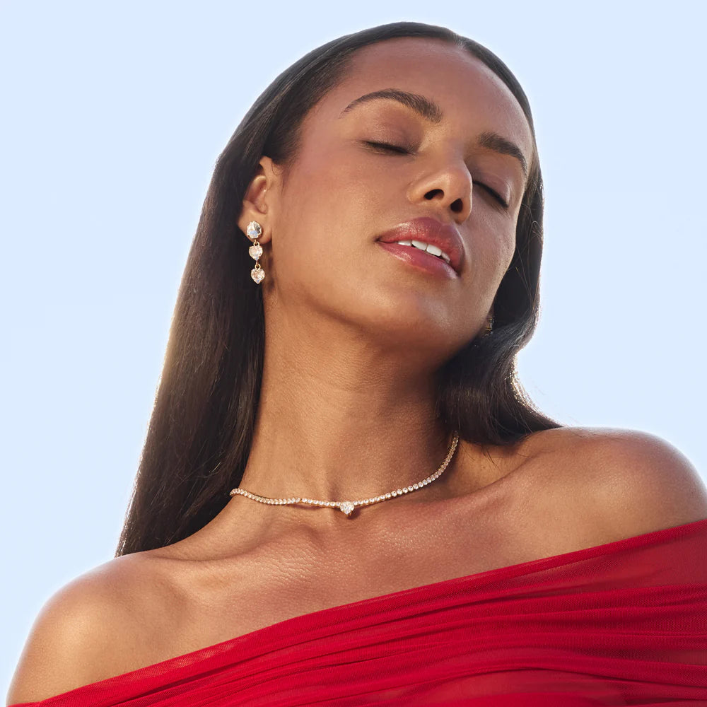 Caroline Svedbom Love Edit Earrings Gold - Crystal