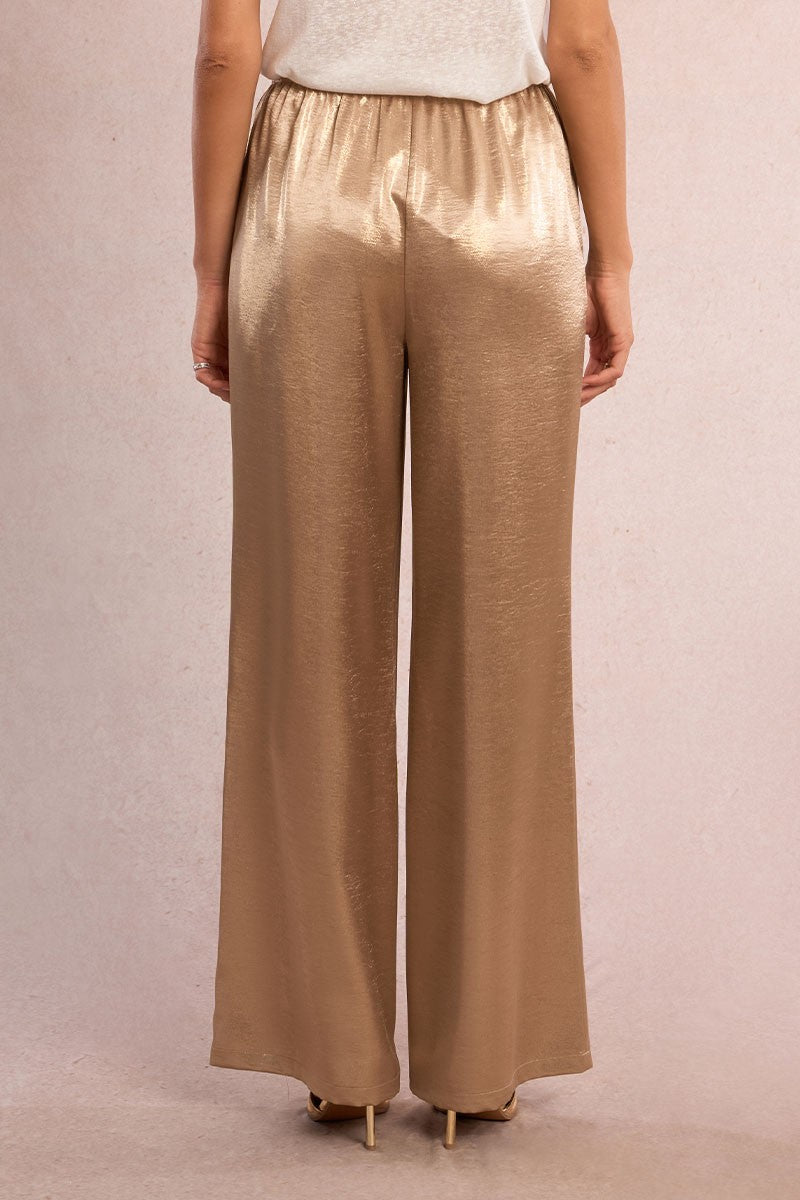 Molly Bracken High Waisted Satin Trousers