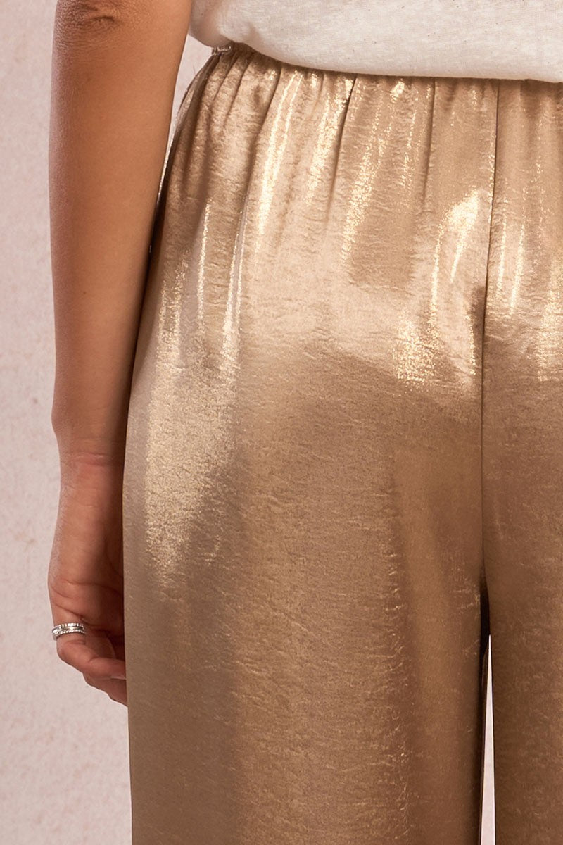 Molly Bracken High Waisted Satin Trousers