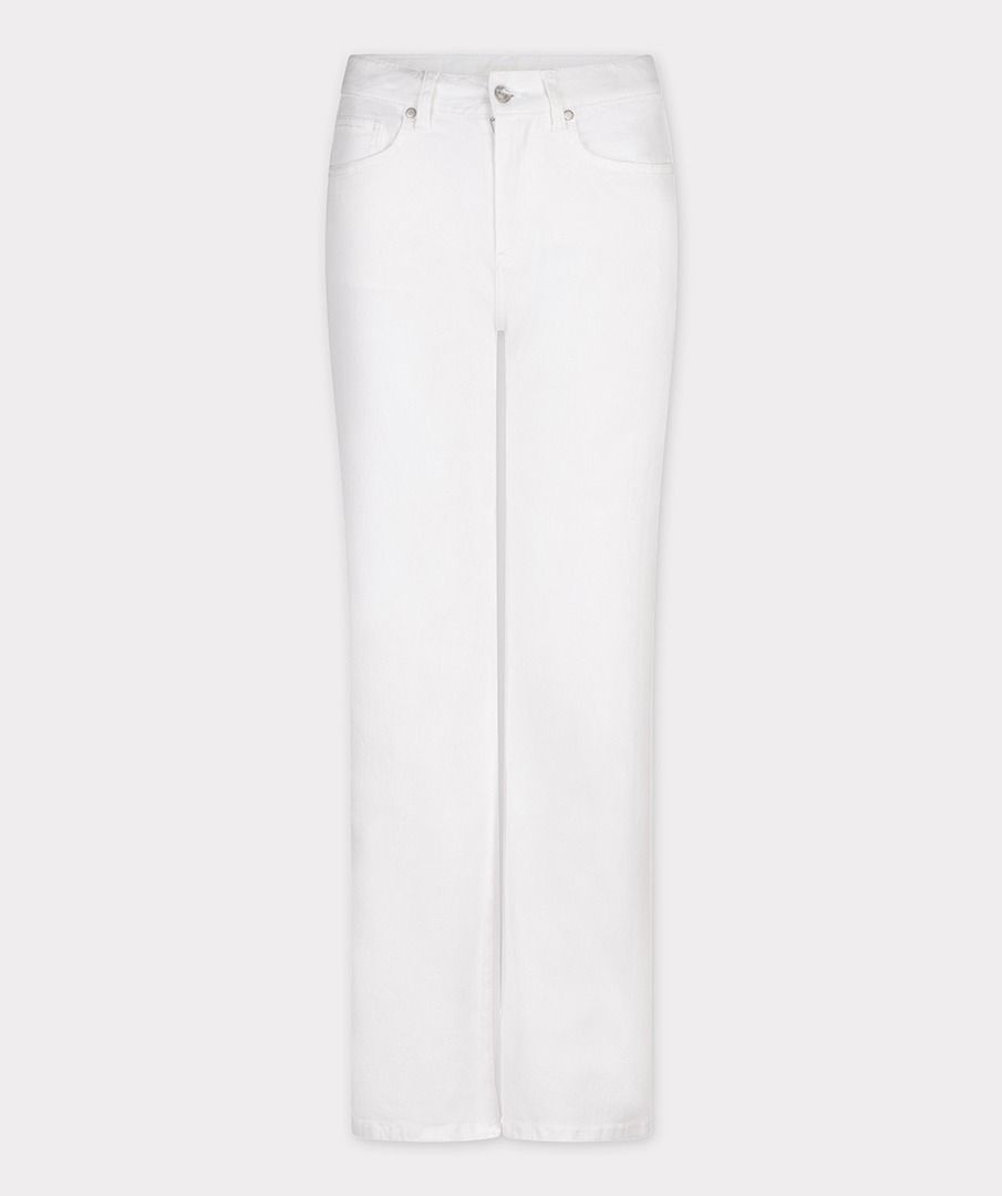 Esqualo Off White Wide Leg Jeans