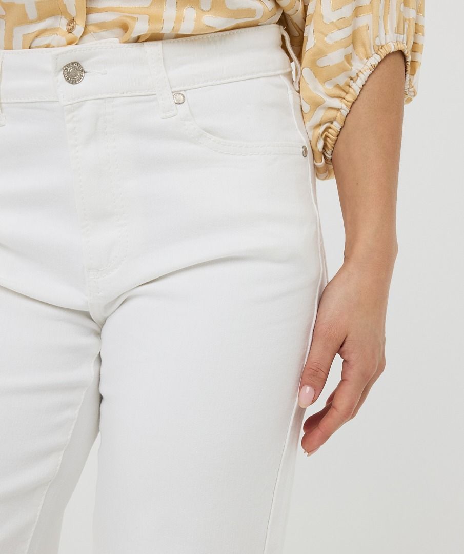 Esqualo Off White Wide Leg Jeans