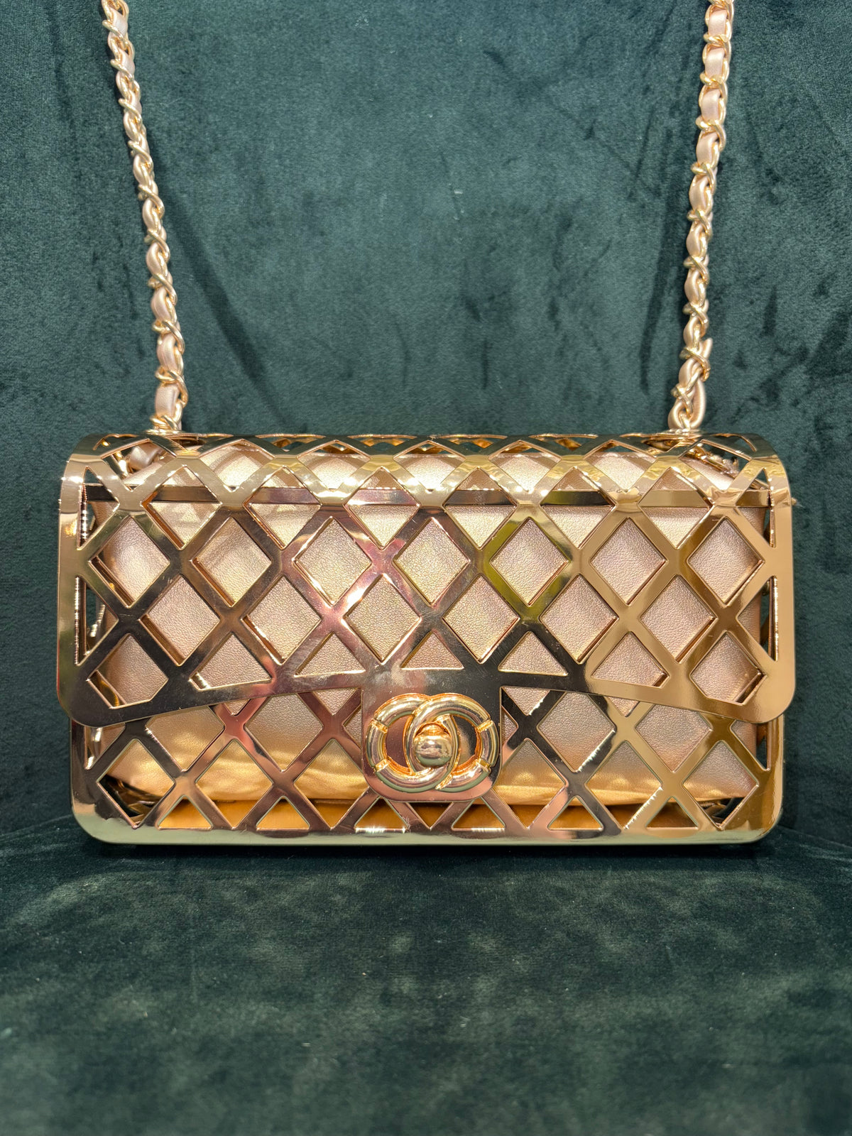 Dekers Shimo Shimo Caged Bag Gold