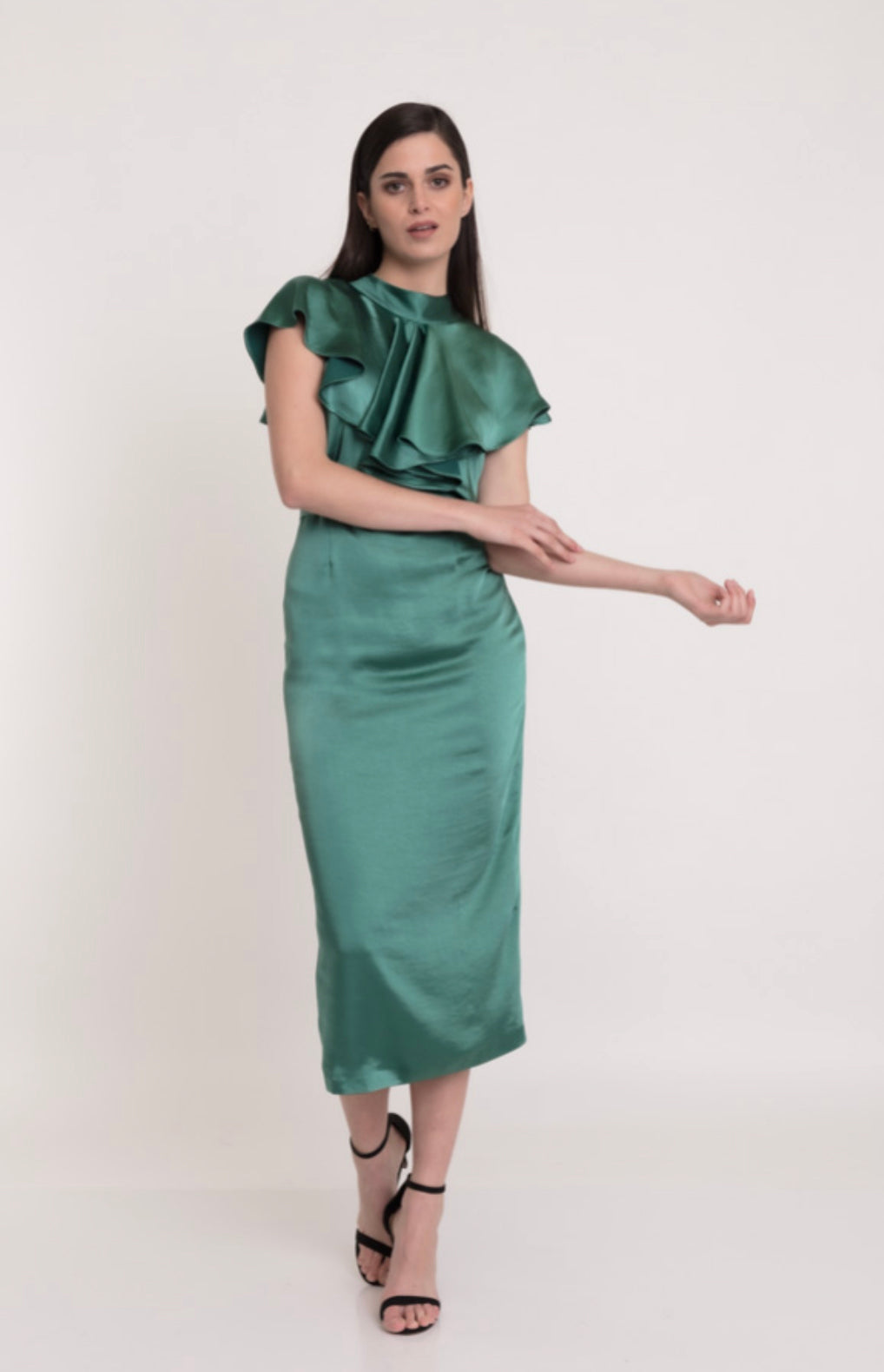 Matilde Cano Green Verde Escote Dress - Sheena's Boutique Ireland Matilde Cano Green Verde Escote Dress - Sheena's Boutique Ireland