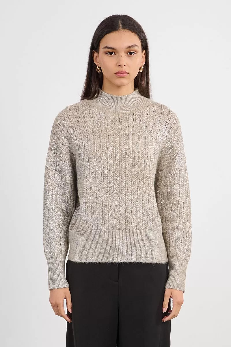 Molly Bracken Iridescent Beige Jumper