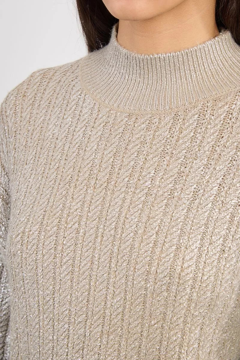 Molly Bracken Iridescent Beige Jumper