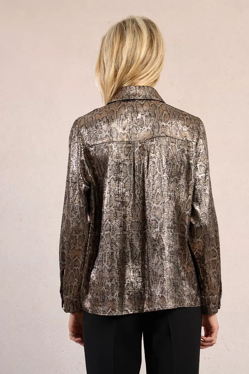 Molly Bracken Iridescent Animal Printed Shirt