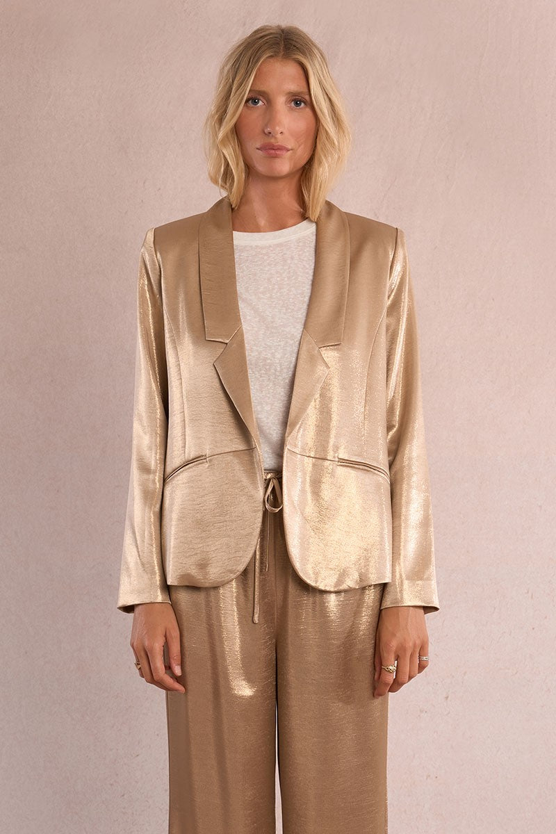 Molly Bracken Iridescent Straight Blazer