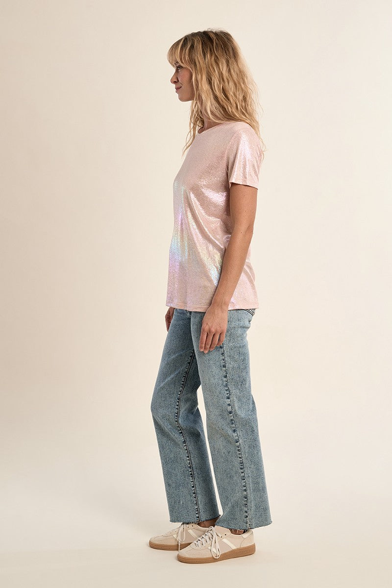 Molly Bracken Iridescent Pink Tee-Shirt