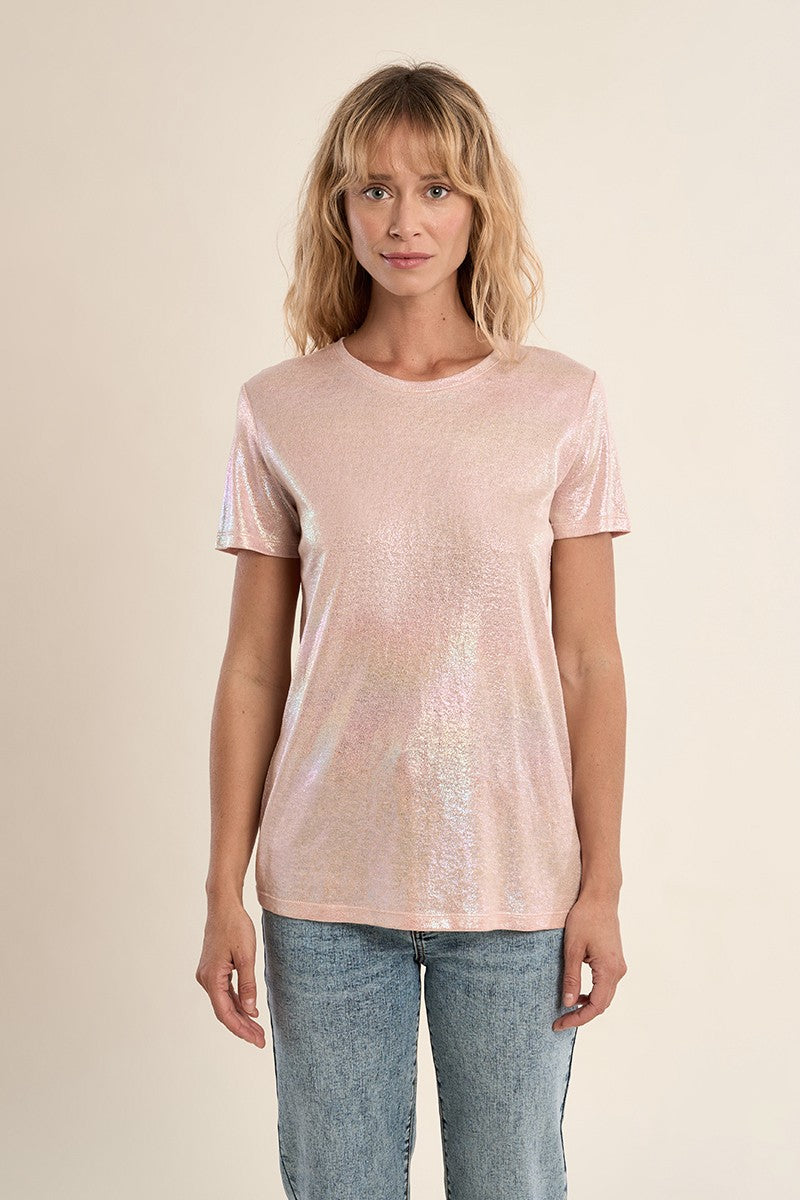 Molly Bracken Iridescent Pink Tee-Shirt