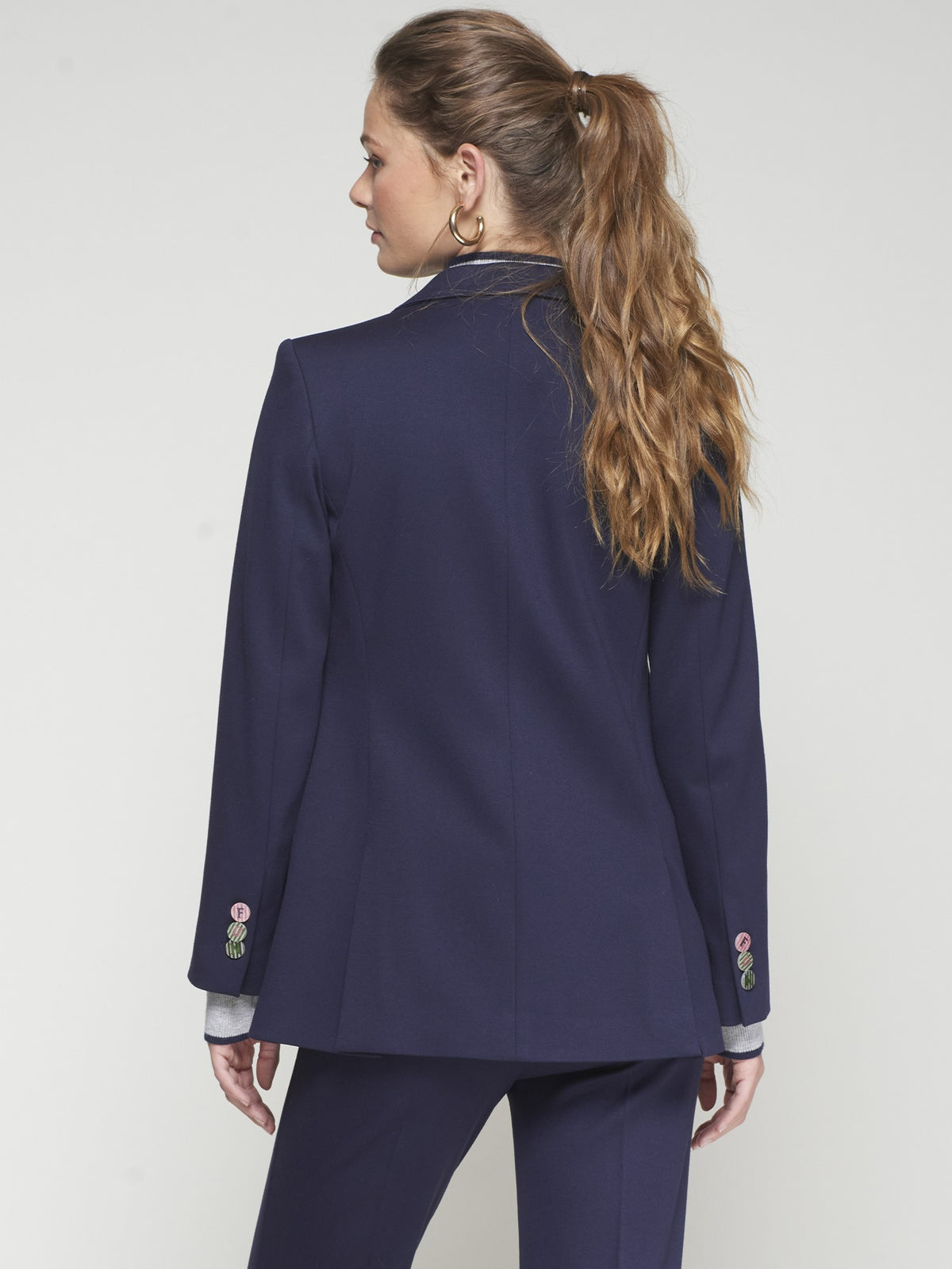 Vilagallo Navy Blazer With Fun Lettering