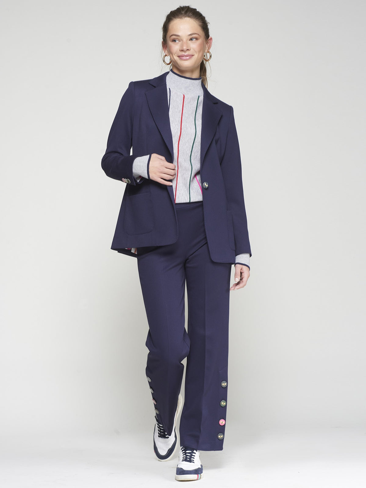 Vilagallo Navy Blazer With Fun Lettering