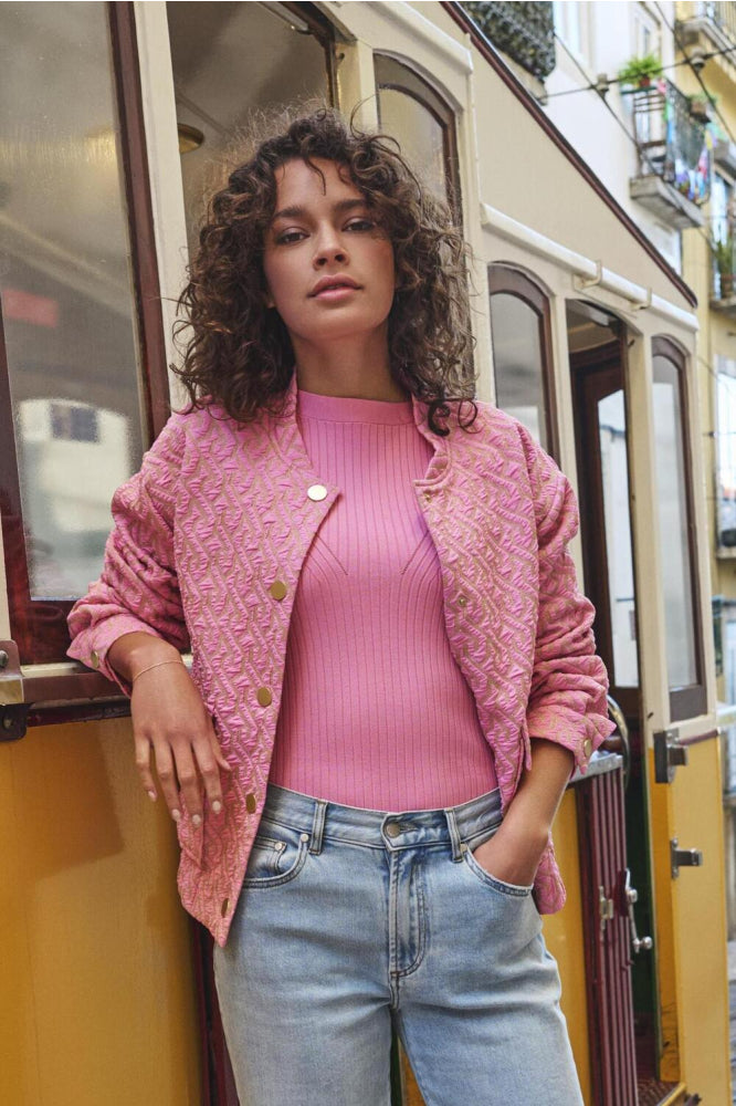 Esqualo Rose Bomber Style Jacket/Blazer