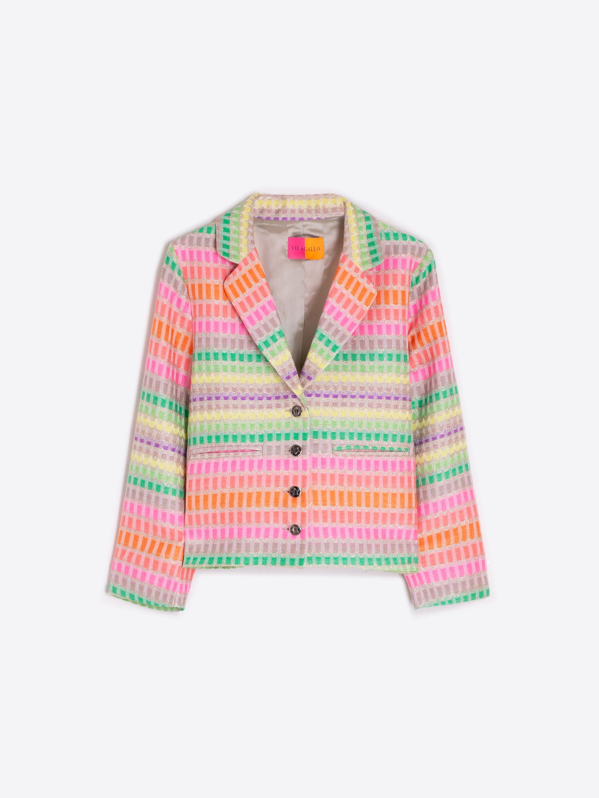 Vilagallo Emma Jacquard Multi Coloured Jacket