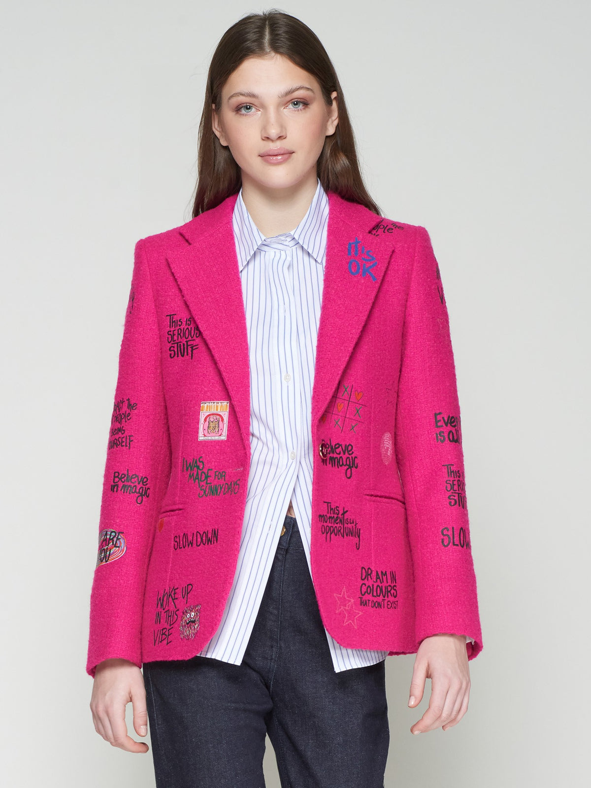Vilagallo Helen Graffiti Rosa Jacket