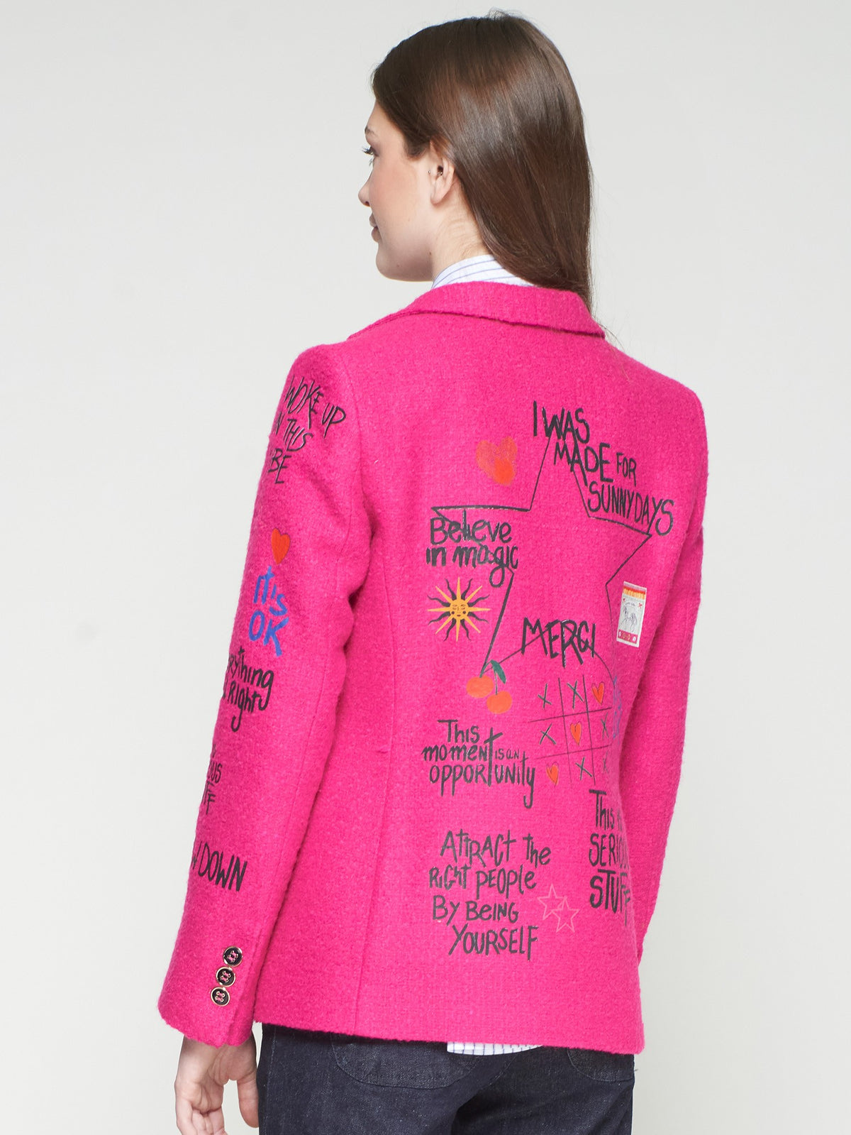 Vilagallo Helen Graffiti Rosa Jacket