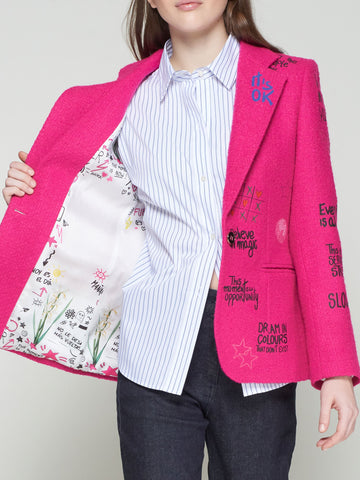 Vilagallo Helen Graffiti Rosa Jacket