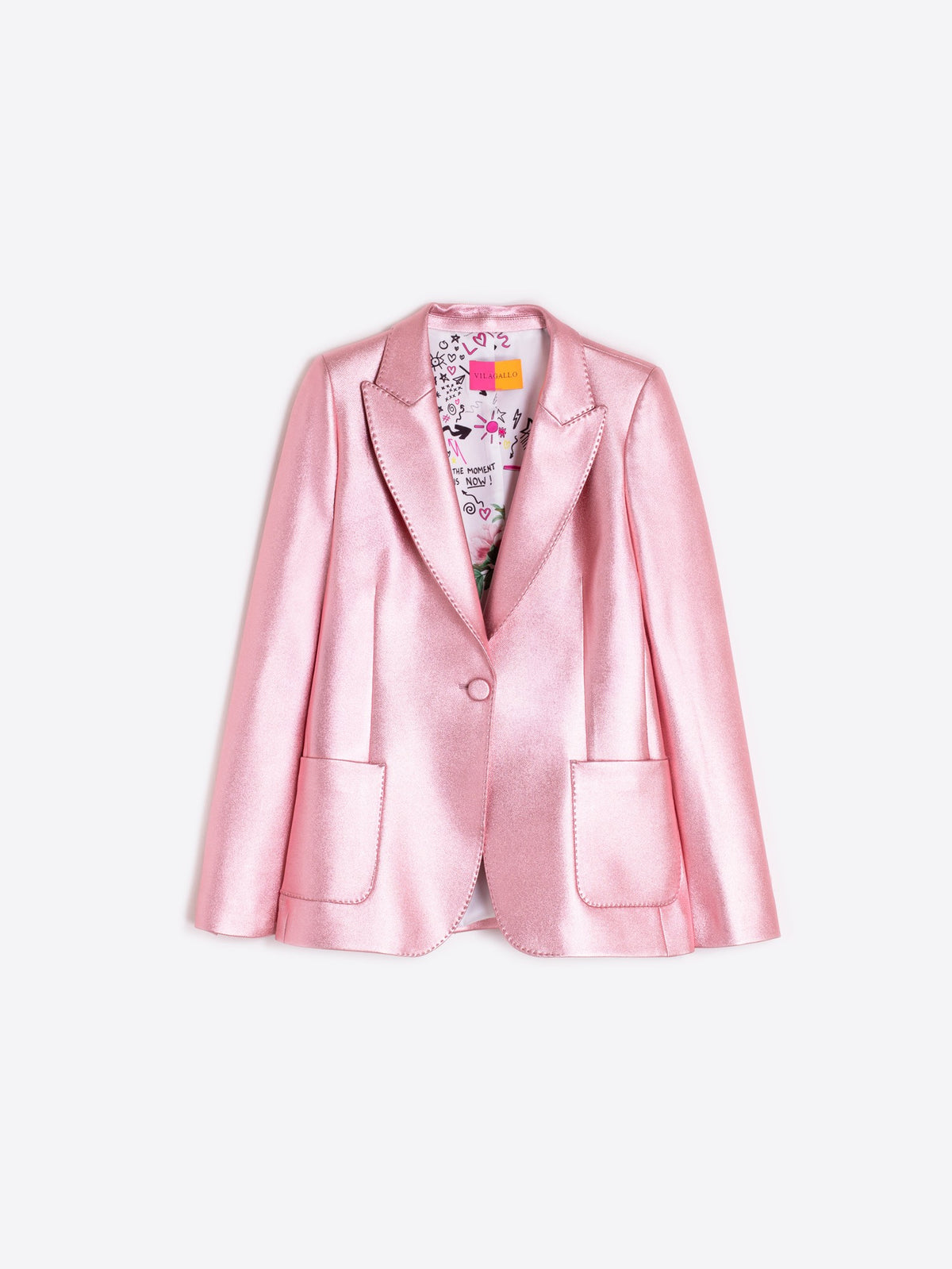 Vilagallo Hilary Rosa Metallic Stretchy Jacket