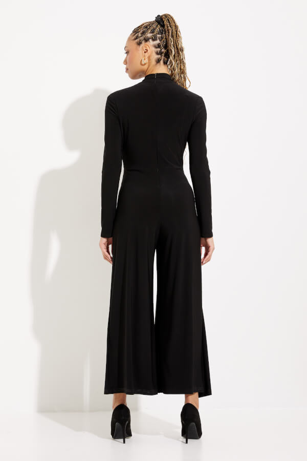 Joseph Ribkoff Black Wrap Front Jumpsuit