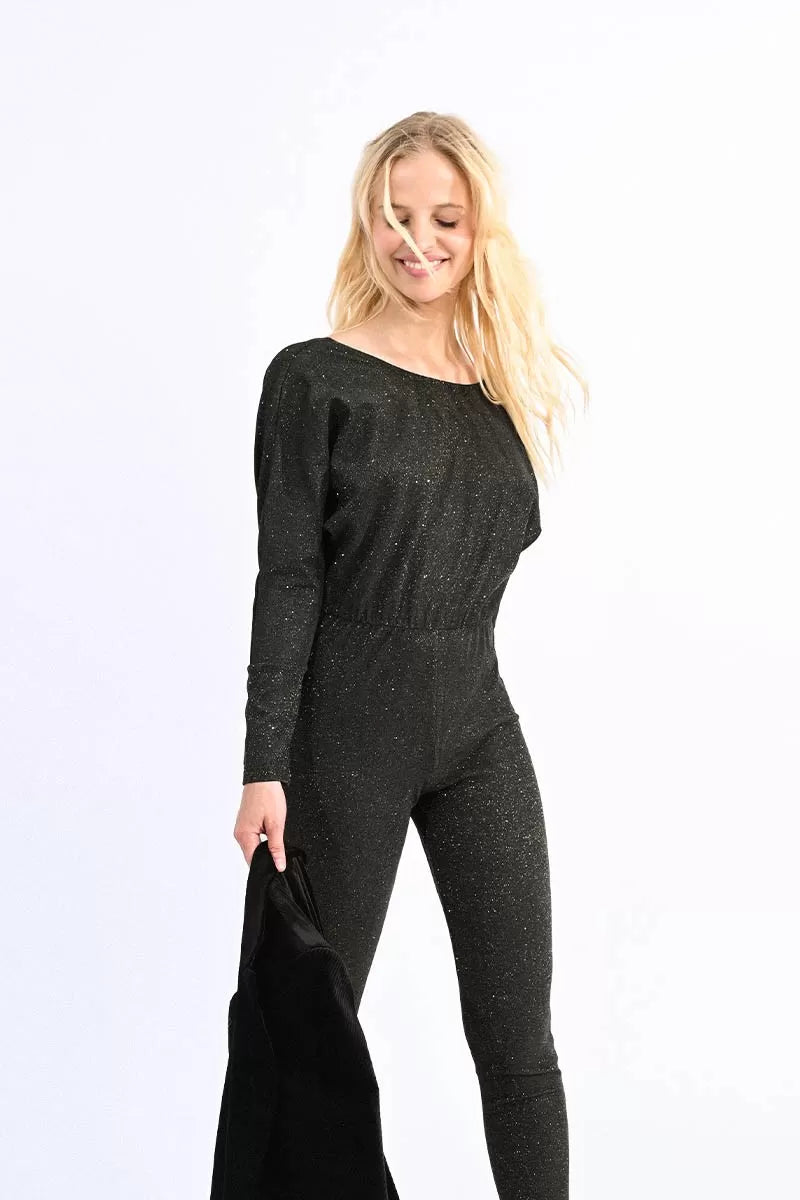 Black sales lurex jumpsuit