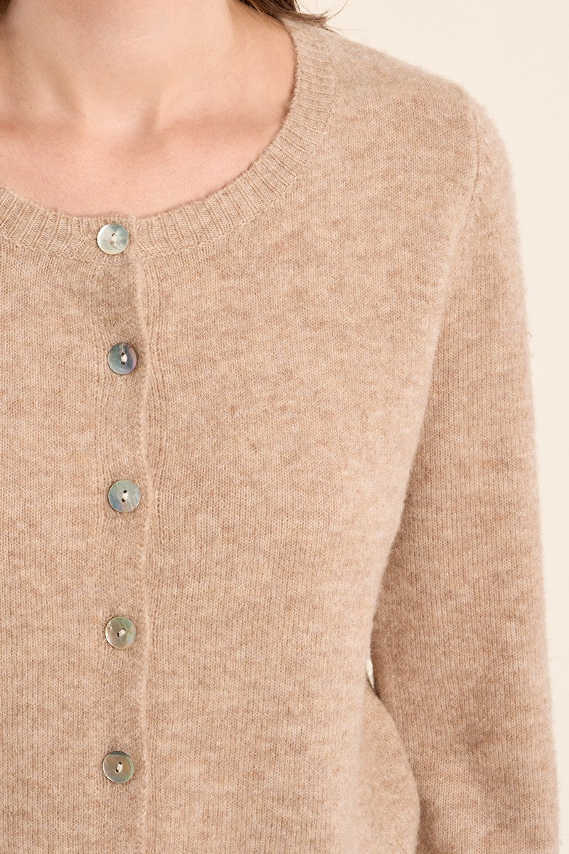 Molly Bracken Beige Button Cardigan