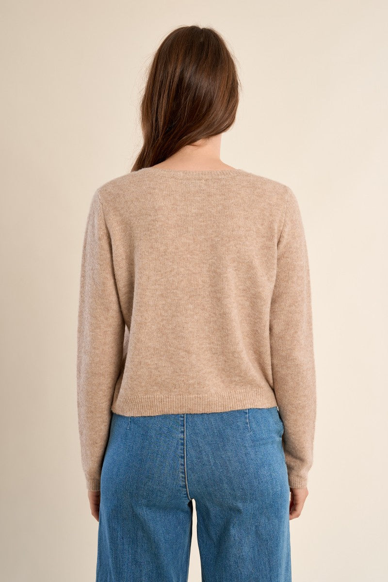 Molly Bracken Beige Button Cardigan