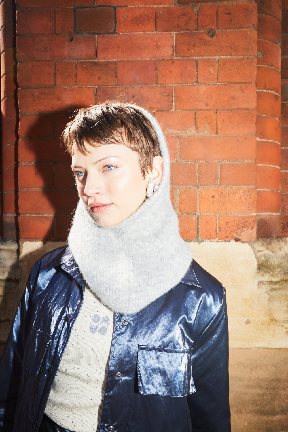 IMPREVU Grey One Size Halo Snood