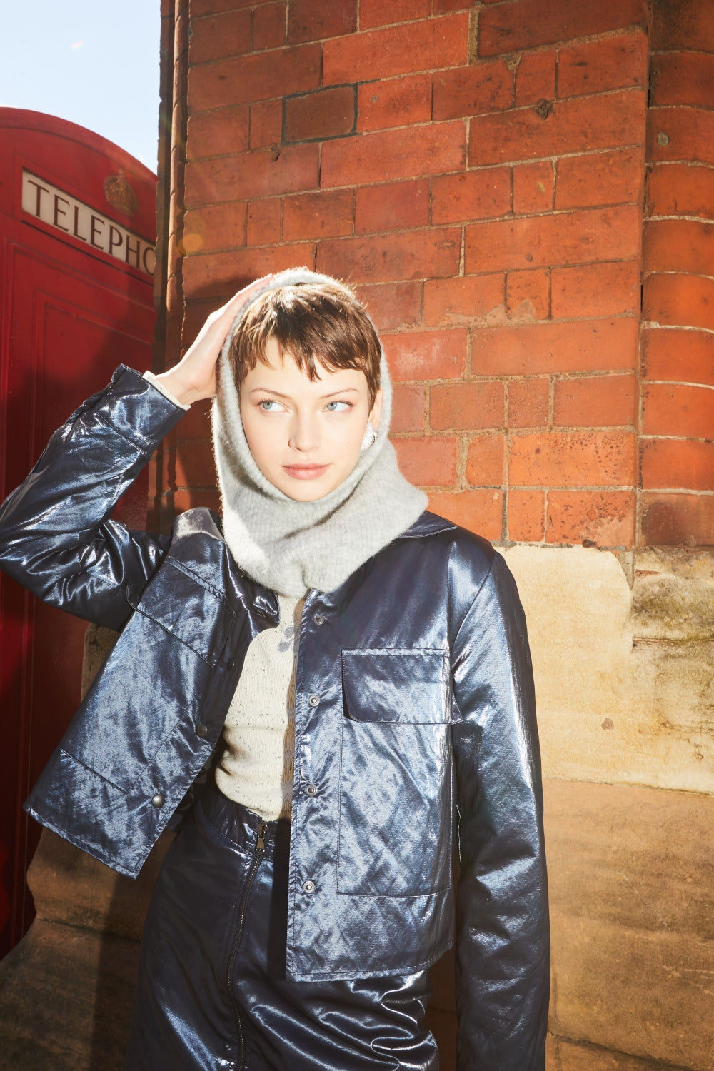 IMPREVU Grey One Size Halo Snood