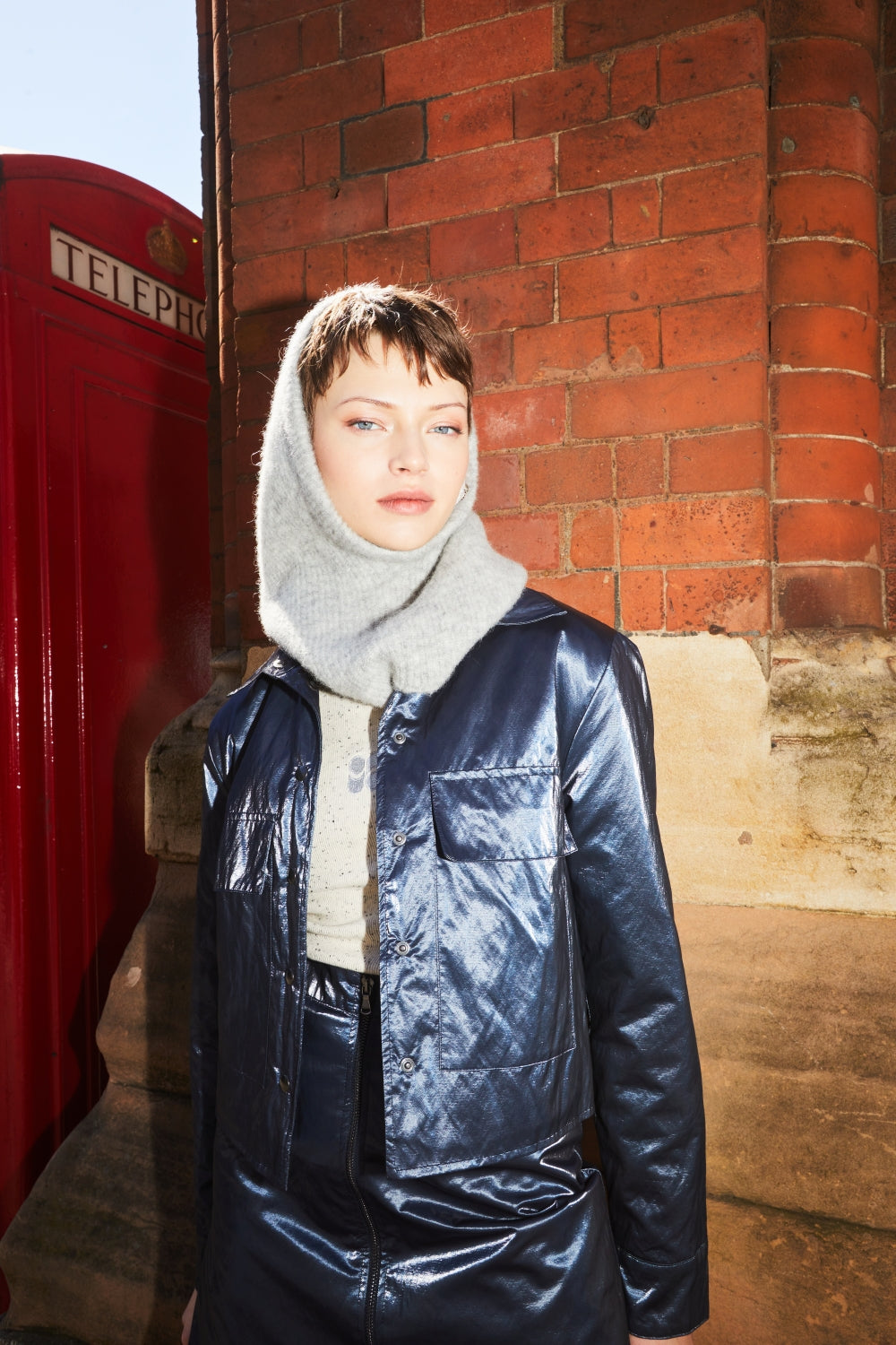 IMPREVU Grey One Size Halo Snood