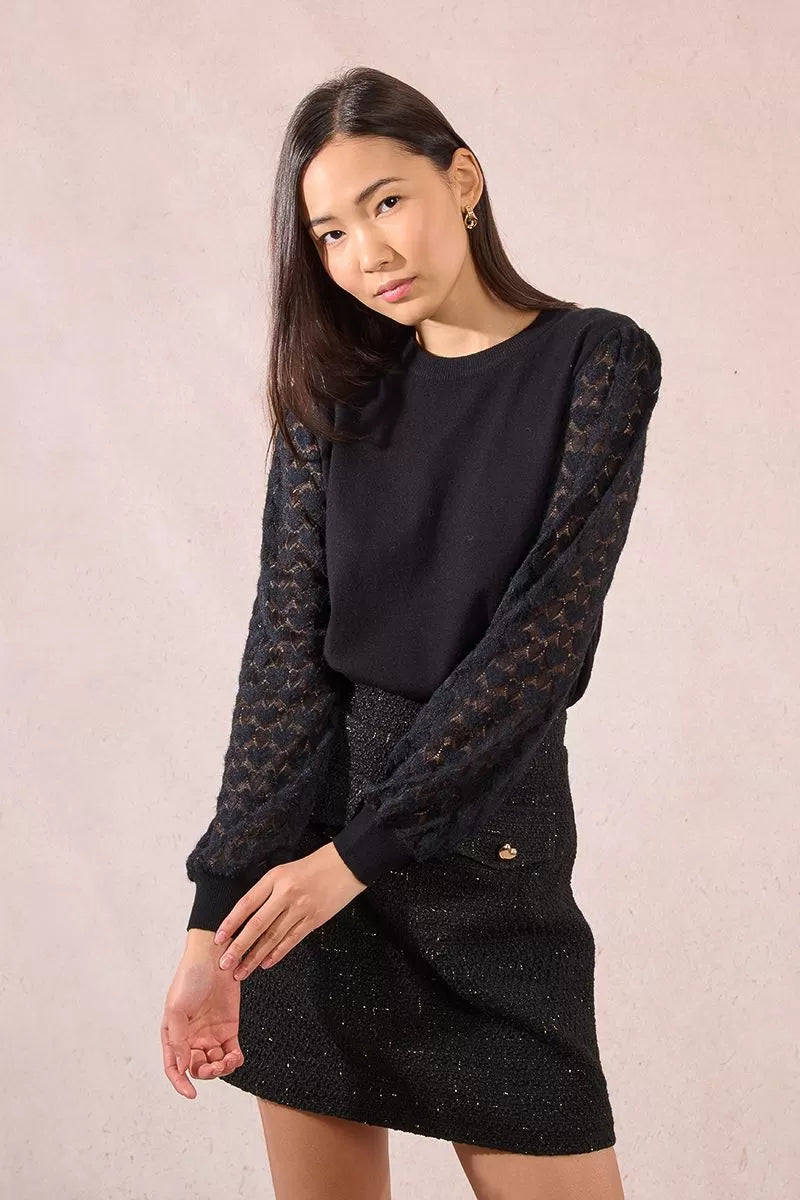 Molly Bracken Knitted Sweater With Fancy Sleeves