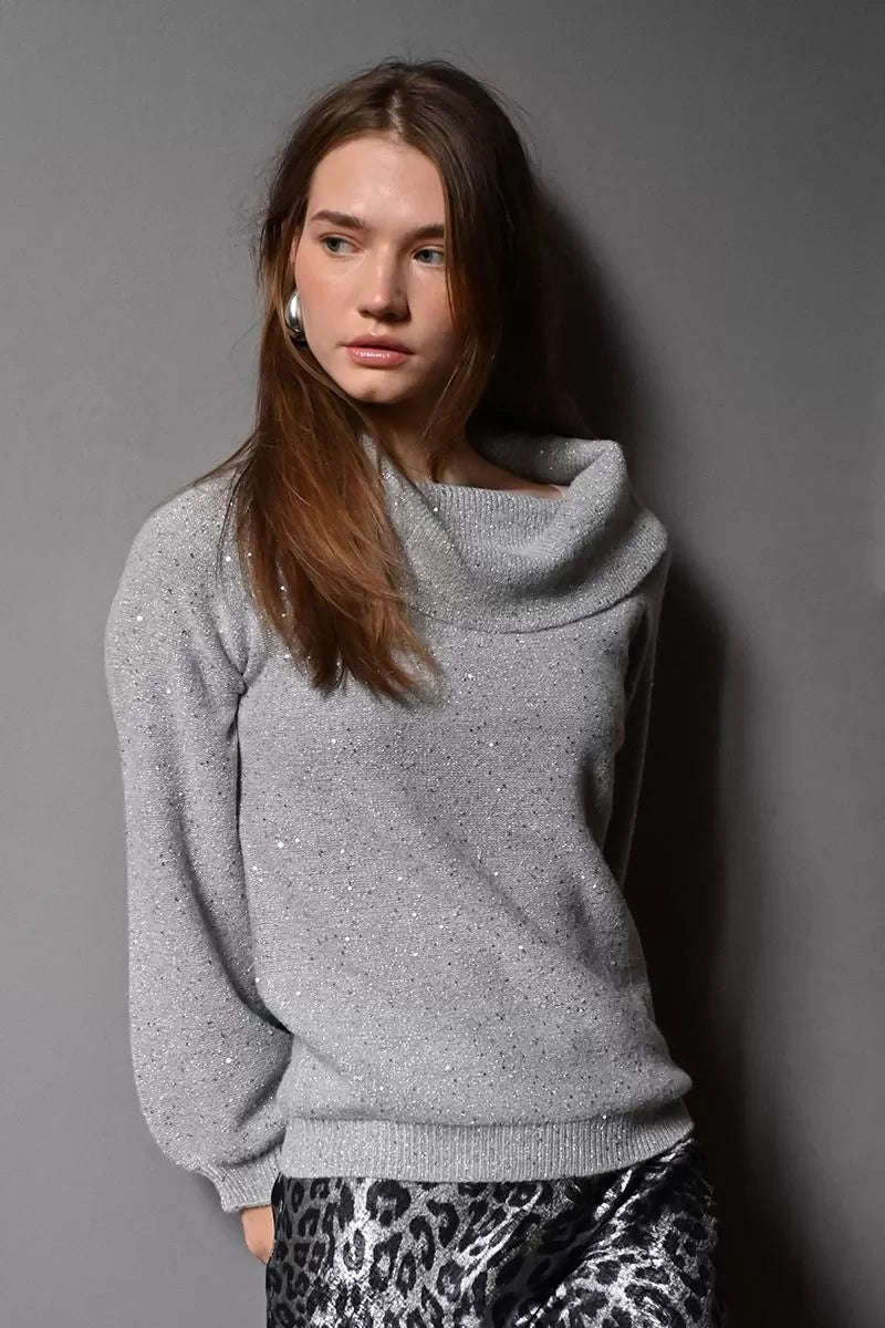 Molly Bracken Knitted Grey Sweater