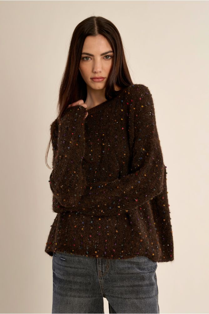 Molly Bracken Chocolate Dot Sweater