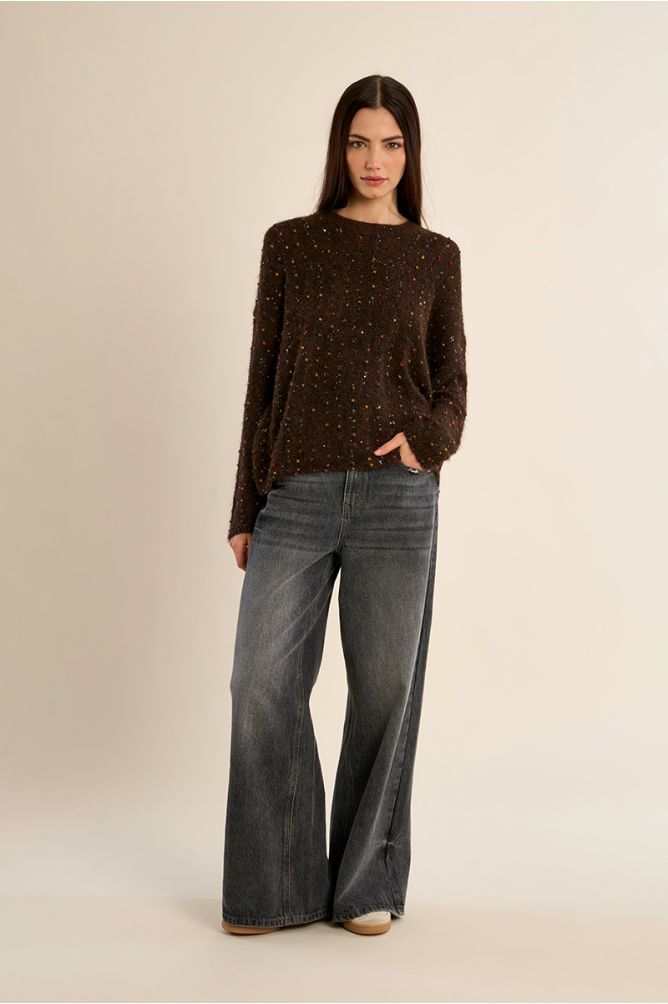 Molly Bracken Chocolate Dot Sweater