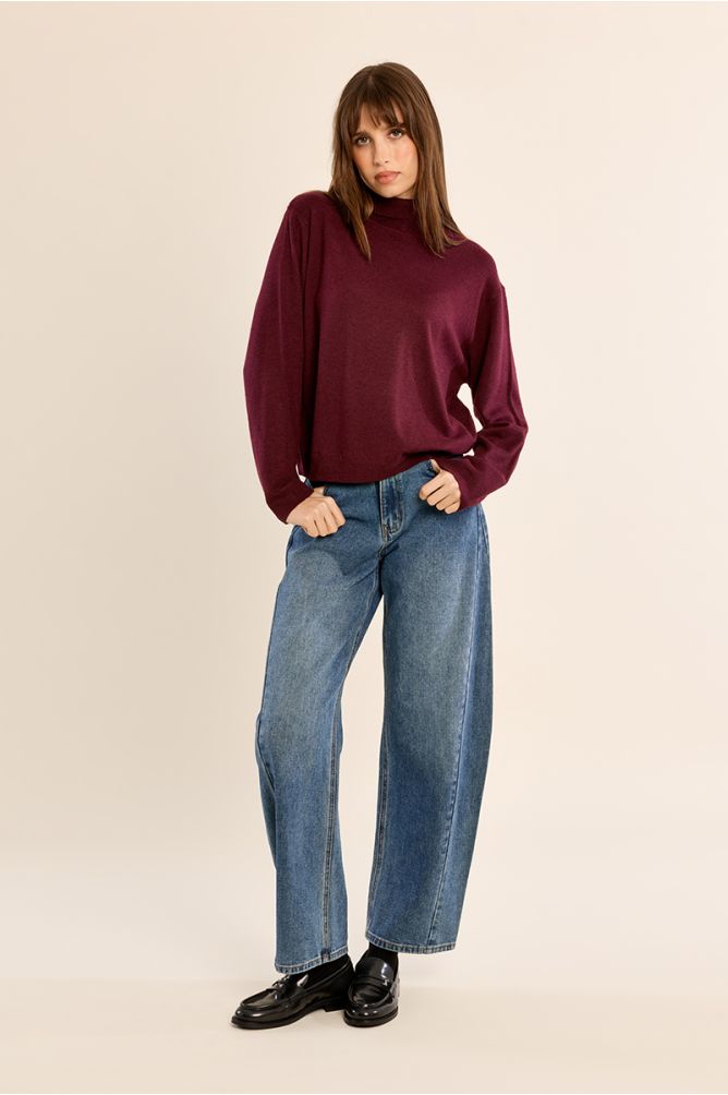 Molly Bracken Knitted Turtleneck Red Sweater