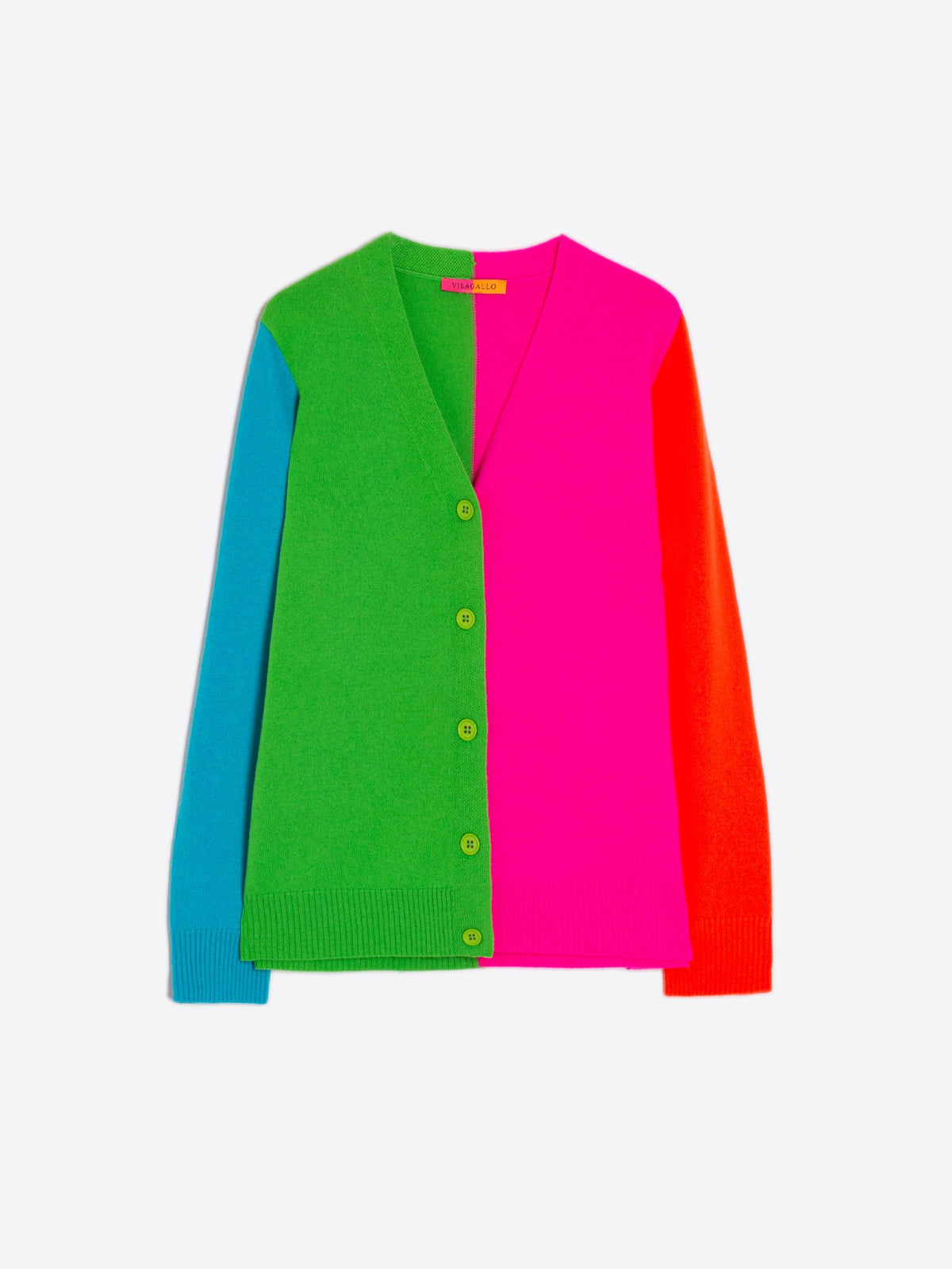 Vilagallo Two Tone Fluro Theresa Cardigan